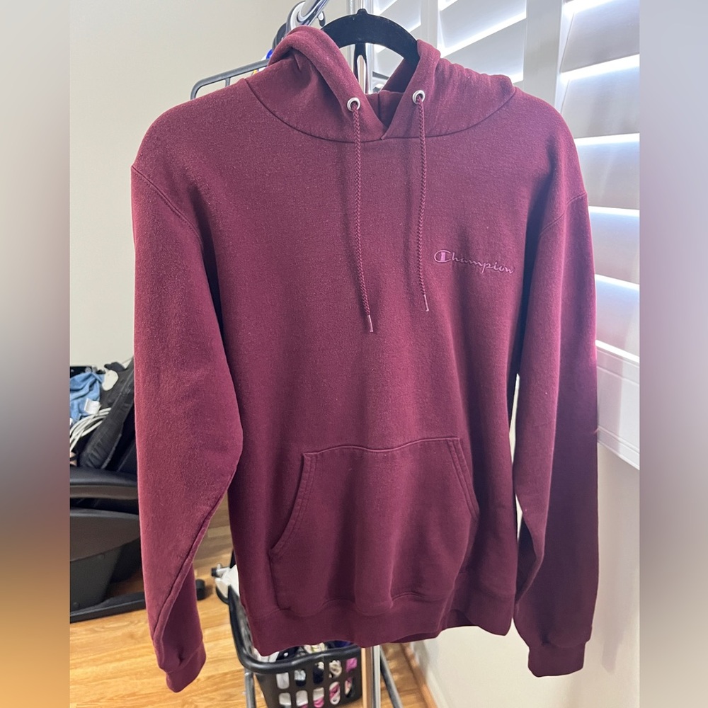 Champion maroon fleece hoodie